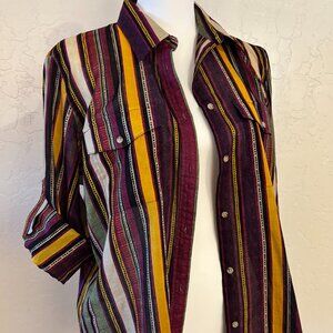 Ralph Lauren. Vintage. Button-front shirt. Multi-colors